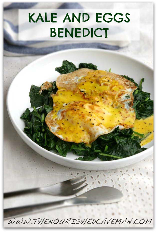 Kale and Eggs Benedict Recipe for Ketogenic Diet Week Meal Plan Friday