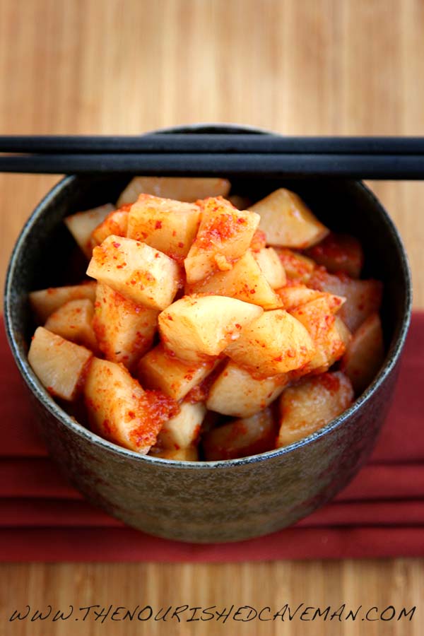 Daikon Kimchi For Digestive Health The Nourished Caveman