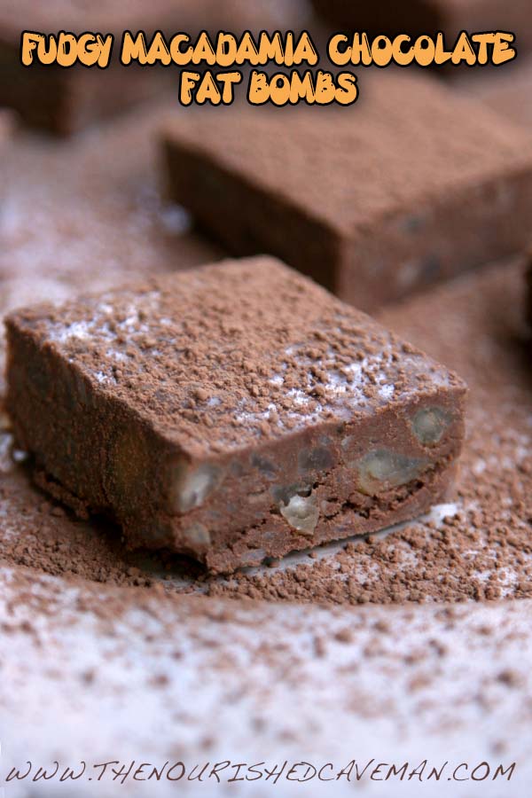 Fudgy Macadamia Chocolate Fat Bombs The Nourished Caveman